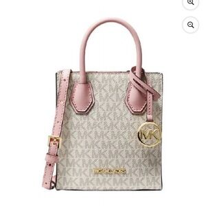 NWT Michael Kors Mercer Pebbled Leather crossbody bag. Opened outer wrapping